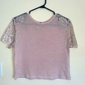 Medium cropped baby pink t shirt - H&M